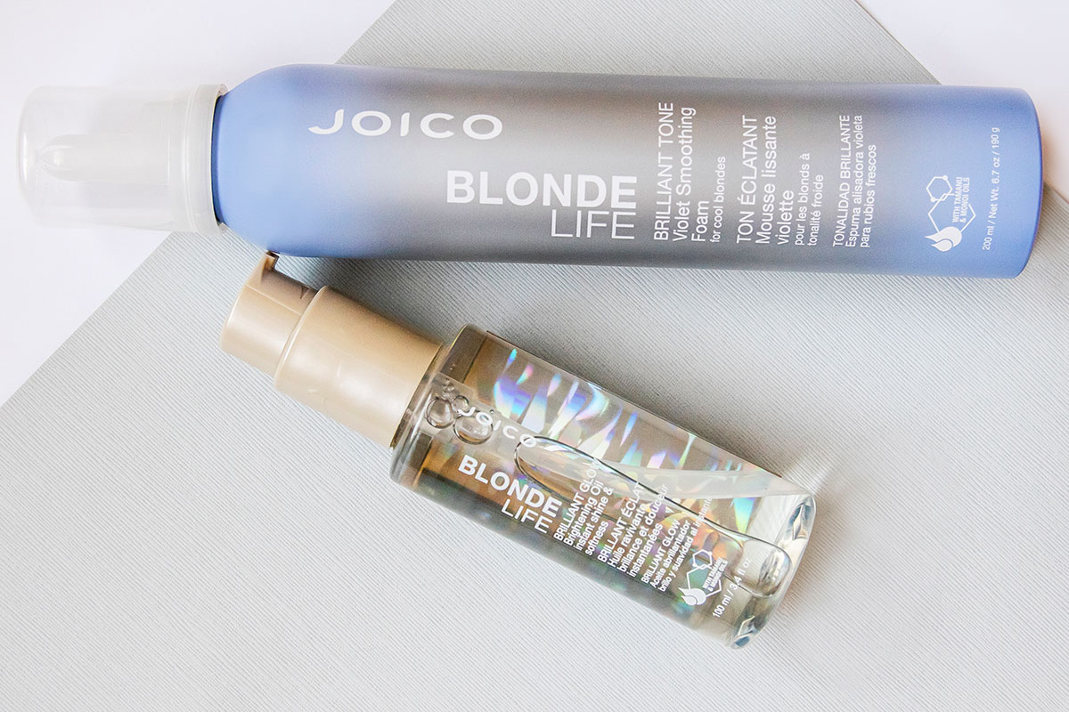 Blonde Life oil and foam bottles