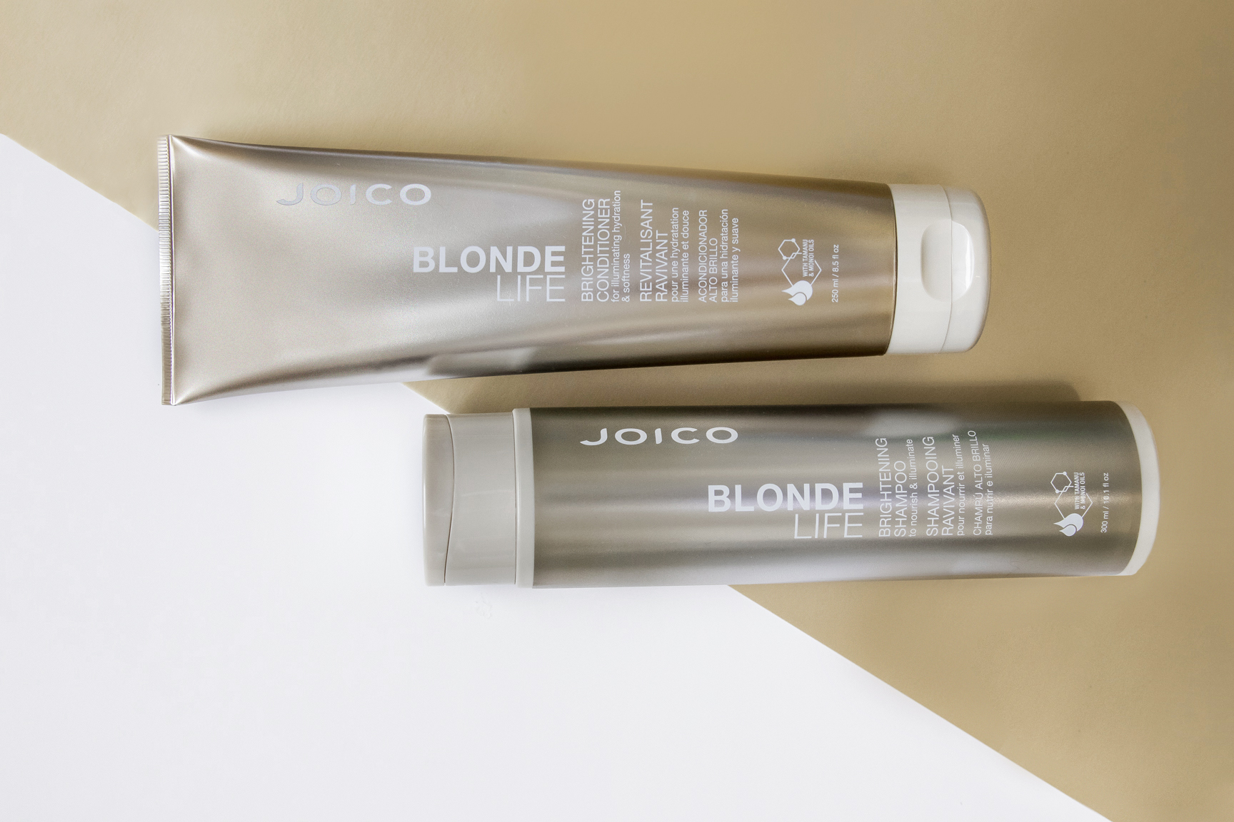 Blonde Life Shampoo and Conditioner bottles