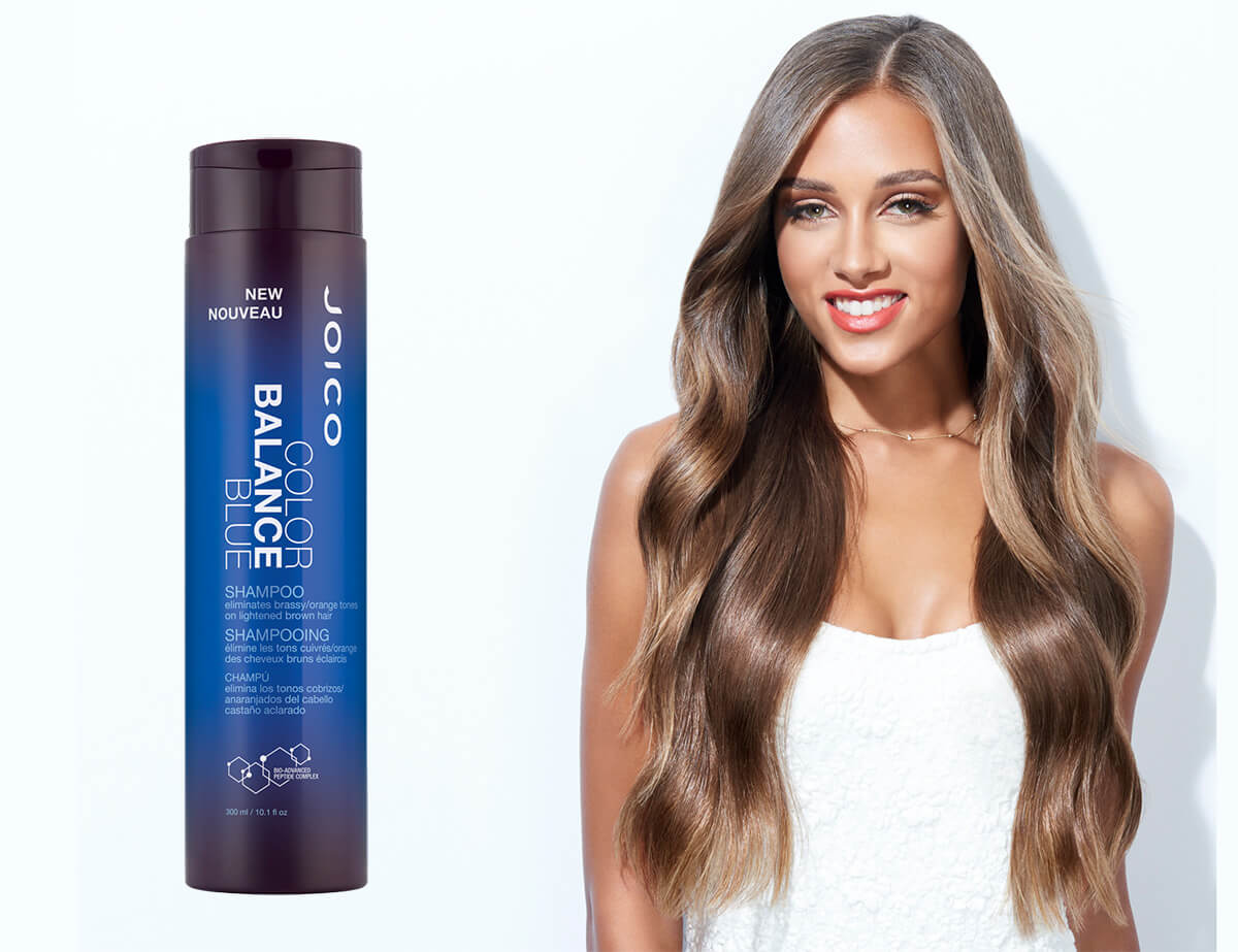 Color Balance Blue Shampoo Product and Model