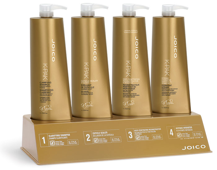 K-PAK professional hair repair bottles