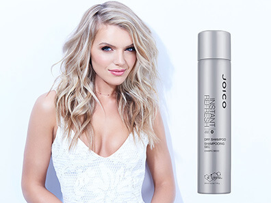 Instant Refresh Dry Shampoo Product and Model