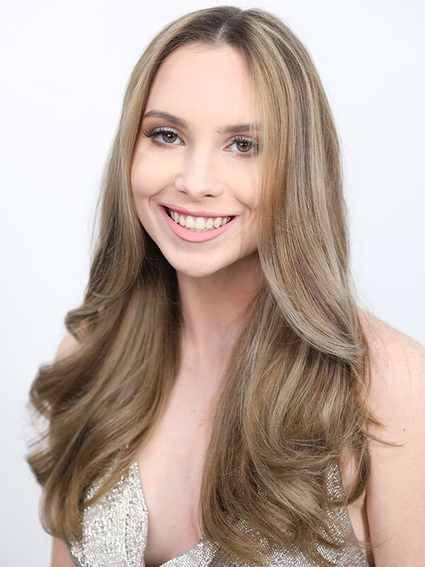 Brunette with blonde highlights