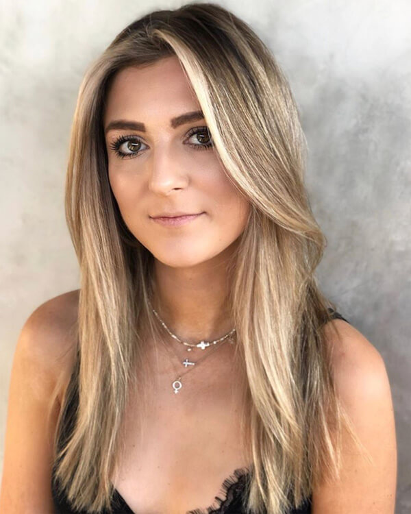 Blonde hair with highlights