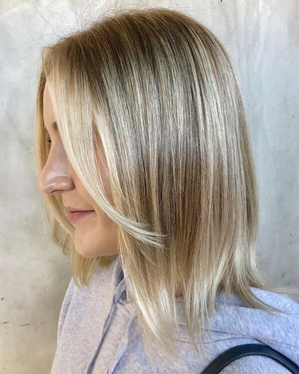 Blonde hair with highlights
