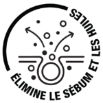badge élimine le sébum et les huiles