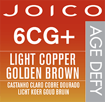 vero k-pak age defy color swatch light copper golden brown 6CG