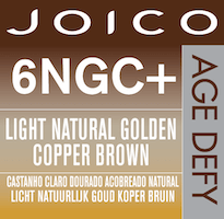 vero k-pak age defy color swatch light natural golden copper brown 6NGC