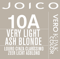 vero k-pak color swatch very light ash blonde 10A