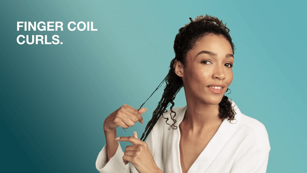 hair model coiling hair with fingers