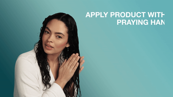 hair model patting hair